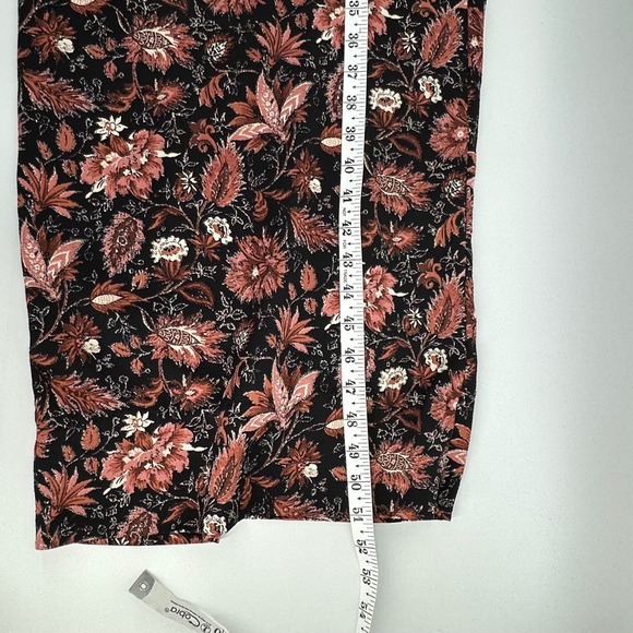 Madewell Womens  Pampas Blooms Deep V Ruffled Jumpsuit NI666 XL Dark Romantic - Picture 9 of 9